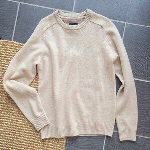 McNeal Tan Brown Lambswool Crew Neck Sweater Women's Large